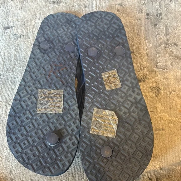 Tory Burch Navy and White Flip Flops - Picture 2 of 2
